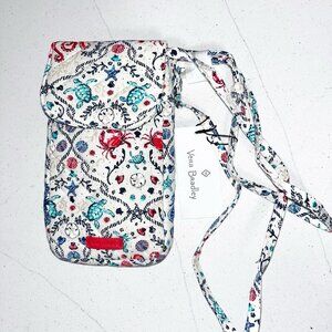 NWT Vera Bradley Carson Cellphone Crossbody In Sea Life